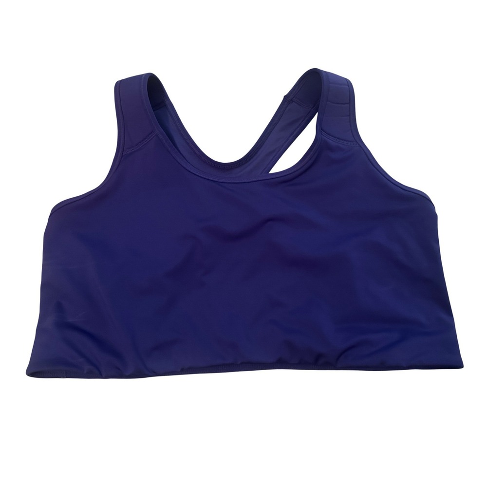 Avia Womens Purple Racerback Sports Bra Medium Impact Athletic Workout Top 3XL